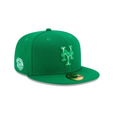 Green New York Mets Hat - New Era MLB St Patricks Day 59FIFTY Fitted Caps USA3281079